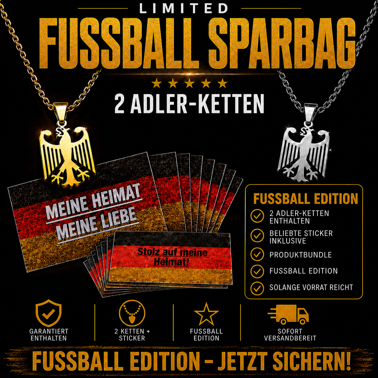 NEU! LIMITED-Fußball SPARBAG🤫🇩🇪
