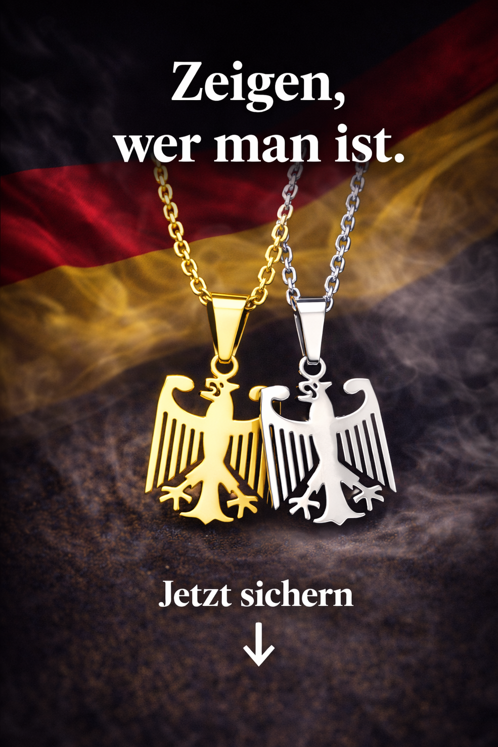 Premium Deutsche Adler (Silber) Kette-Statement Chain