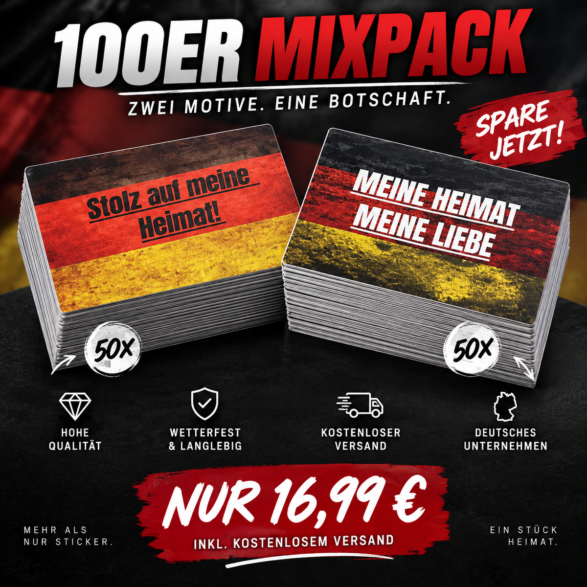 JETZT SPAREN! 100er Heimatliebe Sticker Mixpack